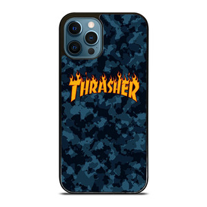 THRASHER SKATEBOARD CAMO BLUE iPhone 12 Pro Max Case Cover