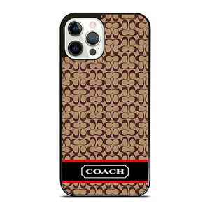 COACH NEW YORK BROWNLOGO PATTERN iPhone 12 Pro Case Cover