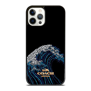 COACH NEW YORK LOGO DIAMOND WAVE iPhone 12 Pro Case Cover COACH NEW YORK LOGO DIAMOND WAVE iPhone 12 Pro Case Cover