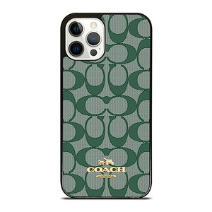 COACH NEW YORK LOGO GREEN ICONS iPhone 12 Pro Case Cover