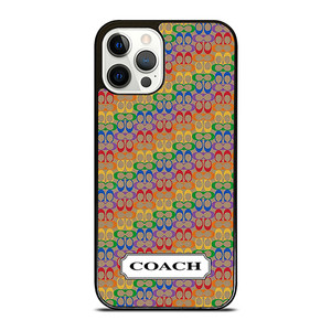 COACH NEW YORK LOGO PATTERN COLORFULI CONS iPhone 12 Pro Case Cover