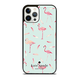 KATE SPADE NEW YORK LOGO FLAMINGOS iPhone 12 Pro Case Cover KATE SPADE NEW YORK LOGO FLAMINGOS iPhone 12 Pro Case Cover