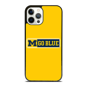 MICHIGAN WOLVERINES GO BLUE UNIVERSITY FOOTBALL LOGO iPhone 12 Pro Case Cover