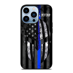 BLUE LINE POLICE WARRIOR iPhone 13 Pro Max Case Cover