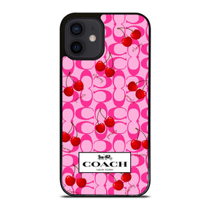 COACH NEW YORK LOGO CHERRY ICON iPhone 12 Mini Case Cover