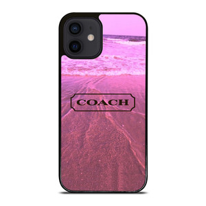 COACH NEW YORK LOGO PINK BEACH iPhone 12 Mini Case Cover COACH NEW YORK LOGO PINK BEACH iPhone 12 Mini Case Cover