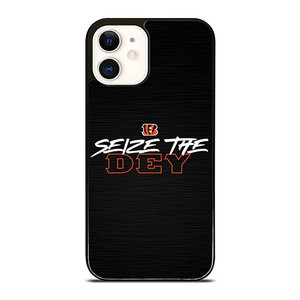 CINCINNATI BENGALS LOGO FOOTBALL TEAM SEIZE THE DEY iPhone 12 Case Cover