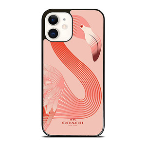 COACH NEW YORK LOGO FLAMINGO ICON iPhone 12 Case Cover COACH NEW YORK LOGO FLAMINGO ICON iPhone 12 Case Cover