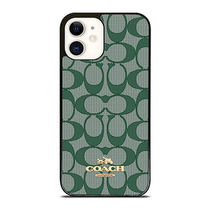 COACH NEW YORK LOGO GREEN ICONS iPhone 12 Case Cover COACH NEW YORK LOGO GREEN ICONS iPhone 12 Case Cover