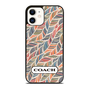 COACH NEW YORK LOGO MONOGRAM SEAMLESS PATTERN iPhone 12 Case Cover