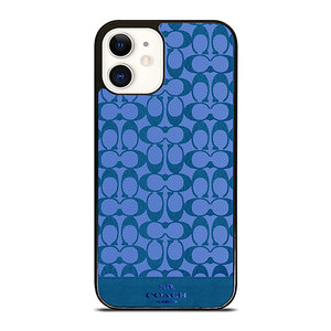 COACH NEW YORK LOGO PATTERN BLUE EMBLEM iPhone 12 Case Cover COACH NEW YORK LOGO PATTERN BLUE EMBLEM iPhone 12 Case Cover
