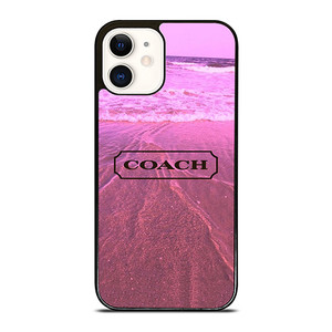COACH NEW YORK LOGO PINK BEACH iPhone 12 Case Cover