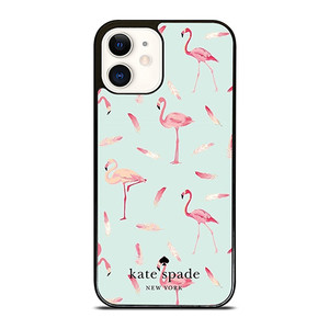 KATE SPADE NEW YORK LOGO FLAMINGOS iPhone 12 Case Cover