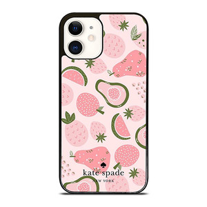 KATE SPADE NEW YORK LOGO FRUITS iPhone 12 Case Cover