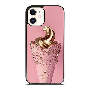 KATE SPADE NEW YORK LOGO GOLDEN ICE CREAM iPhone 12 Case Cover