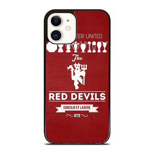 MANCHESTER UNITED FC LOGO FOOTBALL RED DEVILS iPhone 12 Case Cover