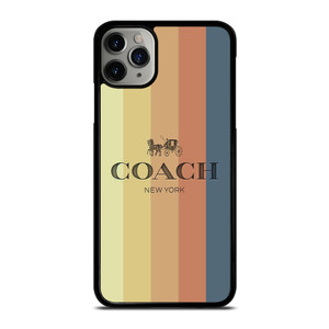 COACH NEW YORK LOGO STRIPES iPhone 11 Pro Max Case Cover