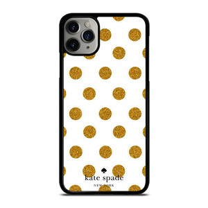 KATE SPADE NEW YORK LOGO GOLDEN POLKADOTS iPhone 11 Pro Max Case Cover