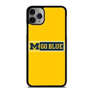 MICHIGAN WOLVERINES GO BLUE UNIVERSITY FOOTBALL LOGO iPhone 11 Pro Max Case Cover