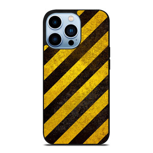 BLACK YELLOW POLICE LINE STRIPE iPhone 13 Pro Max Case Cover BLACK YELLOW POLICE LINE STRIPE iPhone 13 Pro Max Case Cover