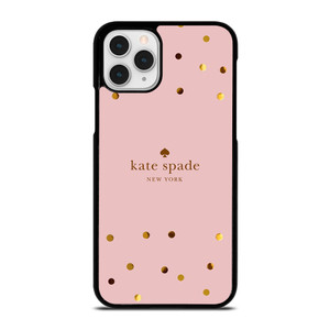 KATE SPADE NEW YORK LOGO PINK GOLDEN POLKADOTS.jpg iPhone 11 Pro Case Cover