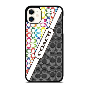 COACH NEW YORK LOGO COLORFULL BLACK ICON iPhone 11 Case Cover COACH NEW YORK LOGO COLORFULL BLACK ICON iPhone 11 Case Cover