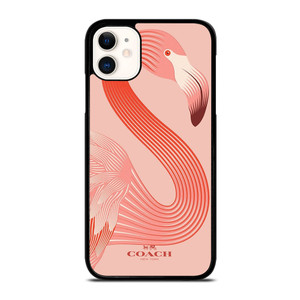 COACH NEW YORK LOGO FLAMINGO ICON iPhone 11 Case Cover COACH NEW YORK LOGO FLAMINGO ICON iPhone 11 Case Cover