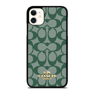 COACH NEW YORK LOGO GREEN ICONS iPhone 11 Case Cover