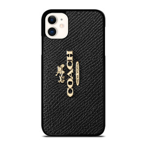 COACH NEW YORK LOGO ON BLACK WALLET iPhone 11 Case Cover