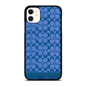 COACH NEW YORK LOGO PATTERN BLUE EMBLEM iPhone 11 Case Cover