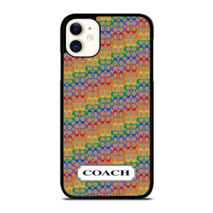 COACH NEW YORK LOGO PATTERN COLORFULI CONS iPhone 11 Case Cover