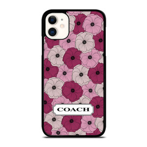COACH NEW YORK LOGO PURPLE FLOWER iPhone 11 Case Cover