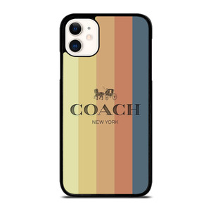 COACH NEW YORK LOGO STRIPES iPhone 11 Case Cover COACH NEW YORK LOGO STRIPES iPhone 11 Case Cover