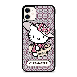 HELLO KITTY X COACH NEW YORK LOGO iPhone 11 Case Cover HELLO KITTY X COACH NEW YORK LOGO iPhone 11 Case Cover