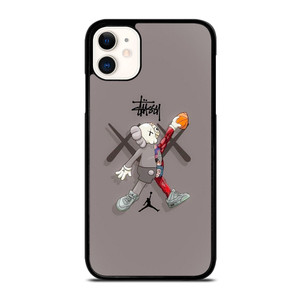 KAWS AIR JORDAN STUSSY iPhone 11 Case Cover KAWS AIR JORDAN STUSSY iPhone 11 Case Cover