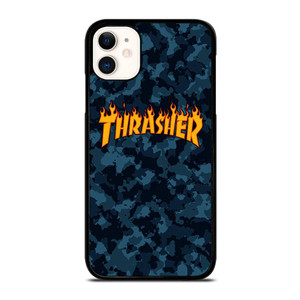 THRASHER SKATEBOARD CAMO BLUE iPhone 11 Case Cover