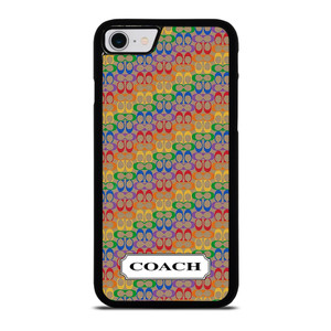 COACH NEW YORK LOGO PATTERN COLORFULI CONS iPhone SE 2022 Case Cover COACH NEW YORK LOGO PATTERN COLORFULI CONS iPhone SE 2022 Case Cover