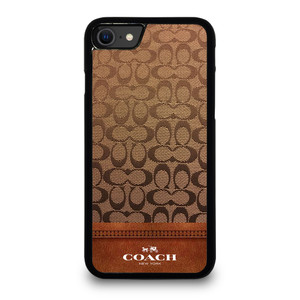 COACH NEW YORK ICON BROWN LOGO iPhone SE 2020 Case Cover