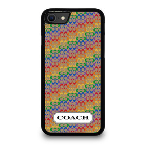 COACH NEW YORK LOGO PATTERN COLORFULI CONS iPhone SE 2020 Case Cover COACH NEW YORK LOGO PATTERN COLORFULI CONS iPhone SE 2020 Case Cover