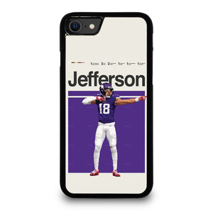 JUSTIN JEFFERSON NFL MINNESOTA VIKINGS iPhone SE 2020 Case Cover JUSTIN JEFFERSON NFL MINNESOTA VIKINGS iPhone SE 2020 Case Cover