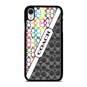 COACH NEW YORK LOGO COLORFULL BLACK ICON iPhone XR Case Cover COACH NEW YORK LOGO COLORFULL BLACK ICON iPhone XR Case Cover