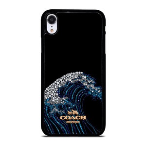 COACH NEW YORK LOGO DIAMOND WAVE iPhone XR Case Cover