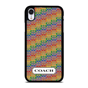 COACH NEW YORK LOGO PATTERN COLORFULI CONS iPhone XR Case Cover