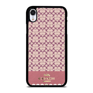 COACH NEW YORK LOGO PINK EMBLEM PATTERN iPhone XR Case Cover COACH NEW YORK LOGO PINK EMBLEM PATTERN iPhone XR Case Cover