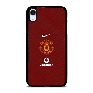 MANCHESTER UNITED FC LOGO FOOTBALL VODAFONE JERSEY iPhone XR Case Cover