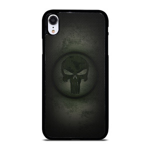 PUNISHER LOGO METAL CARBON iPhone XR Case Cover