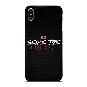 CINCINNATI BENGALS LOGO FOOTBALL TEAM SEIZE THE DEY iPhone XS Max Case Cover