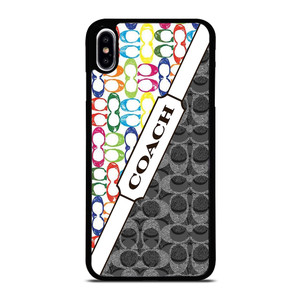 COACH NEW YORK LOGO COLORFULL BLACK ICON iPhone XS Max Case Cover