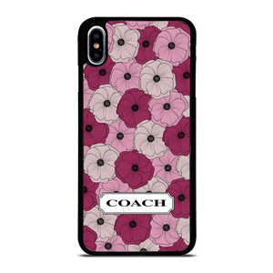 COACH NEW YORK LOGO PURPLE FLOWER iPhone XS Max Case Cover