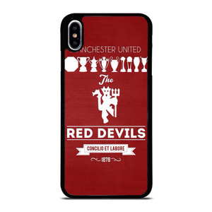 MANCHESTER UNITED FC LOGO FOOTBALL RED DEVILS iPhone XS Max Case Cover